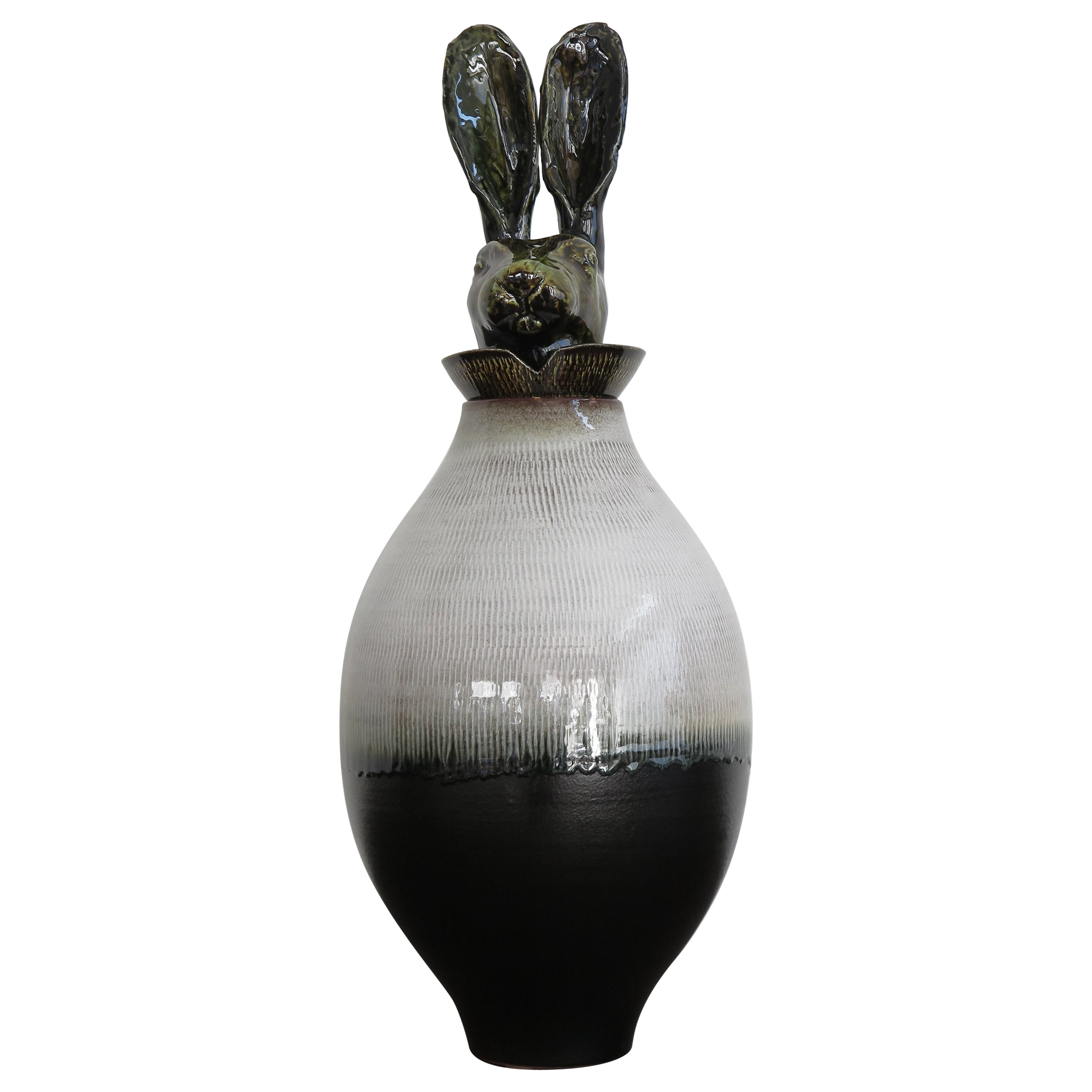 Vase Canopo en céramique artistique contemporaine italienne par Amaaro, 2022