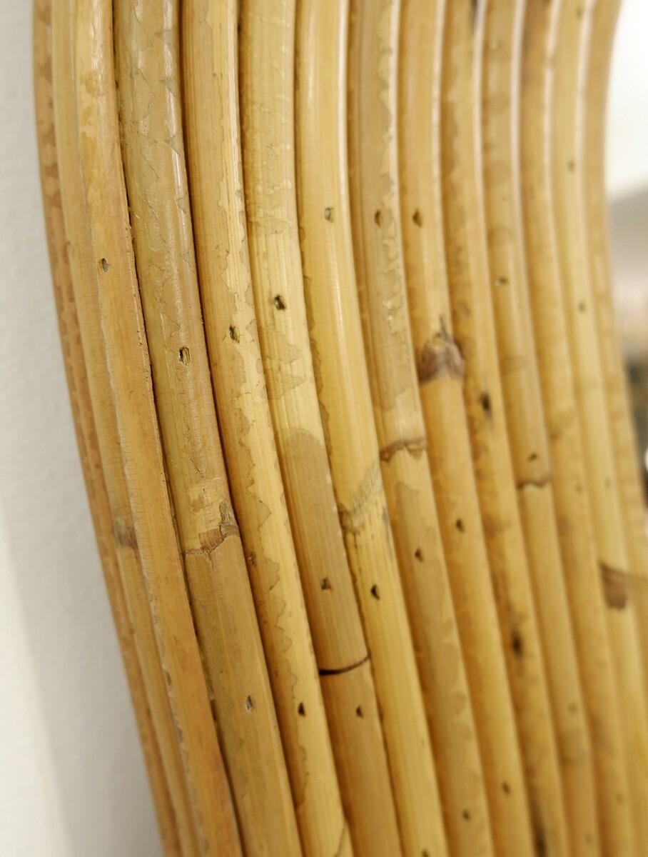 Italian Contemporary Bamboo Wall Mirror 4