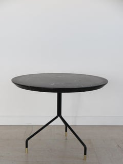 Italian Contemporary Black Marble Round Coffee Table New Design Capperidicasa