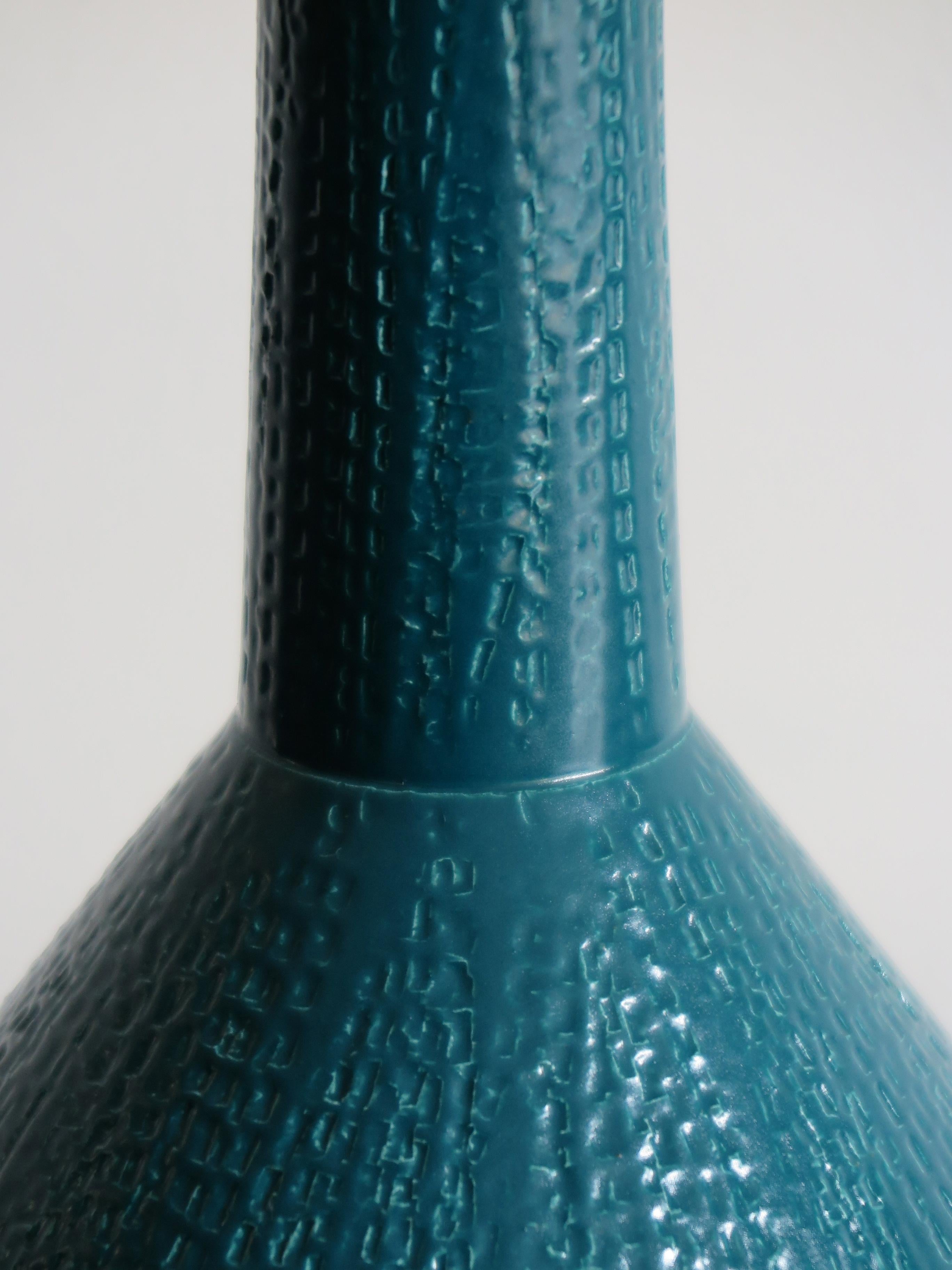Painted Italian Contemporary Ceramic Green Vase Designed by Capperidicasa For Sale