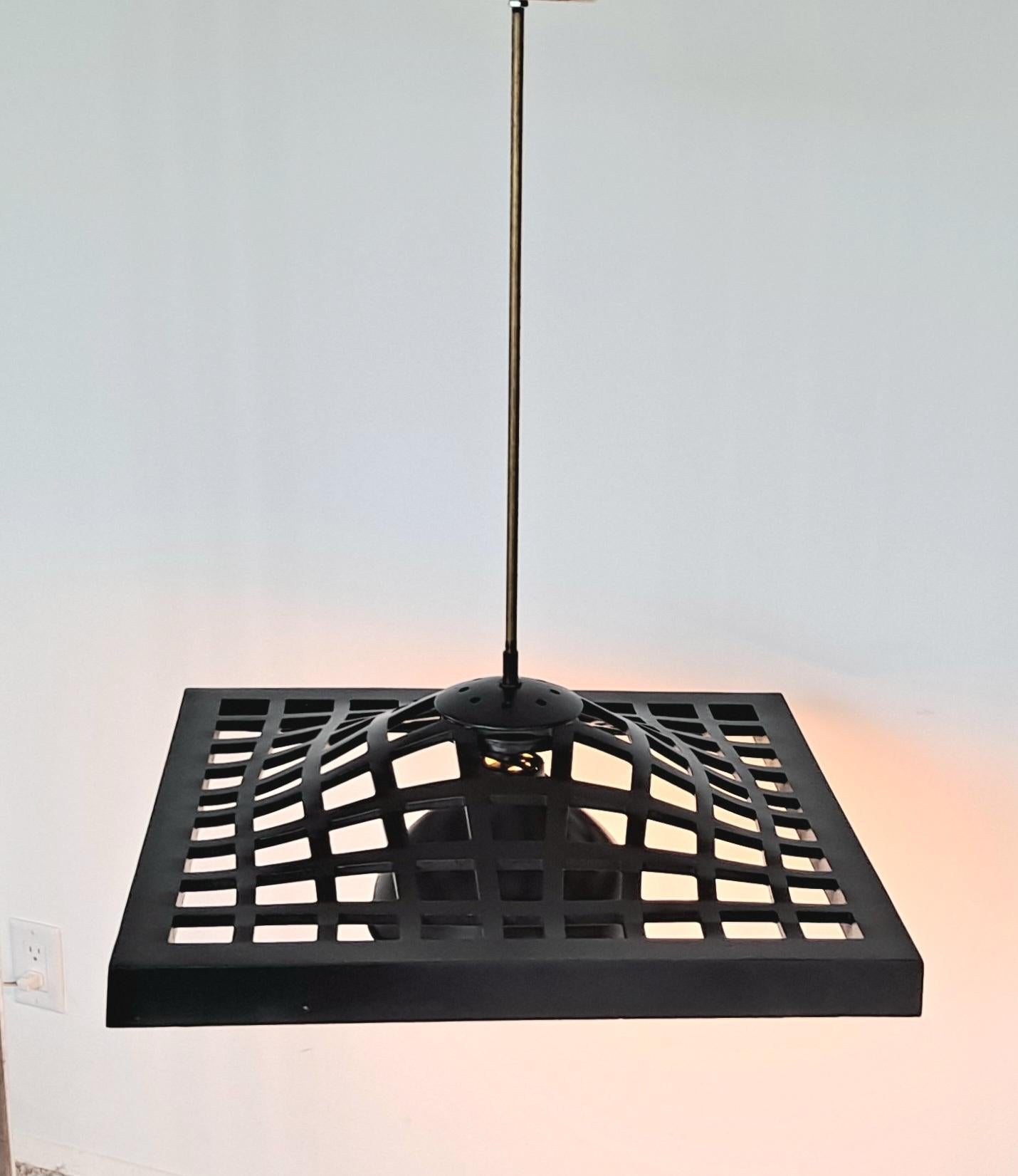 Italian large pendant by Gimo Fero Venetian artist. The Pendant is from the 1980s we rewired it and refinish it.