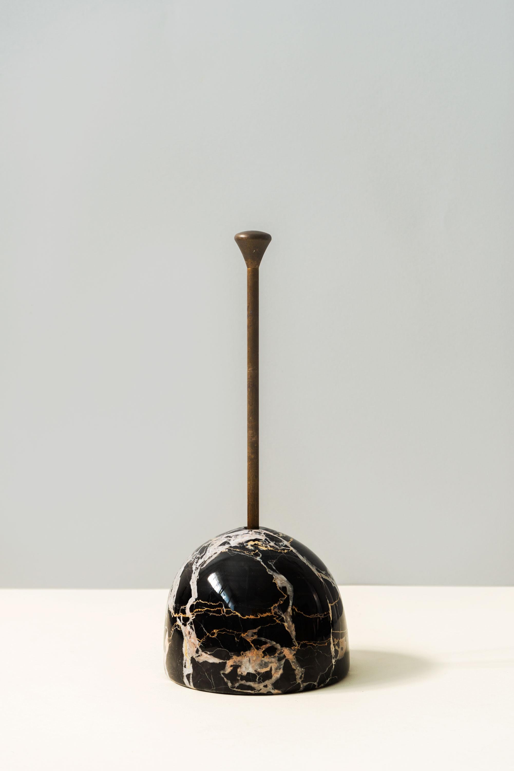 Brass Italian Contemporary doorstop or decorative object in marble For Sale