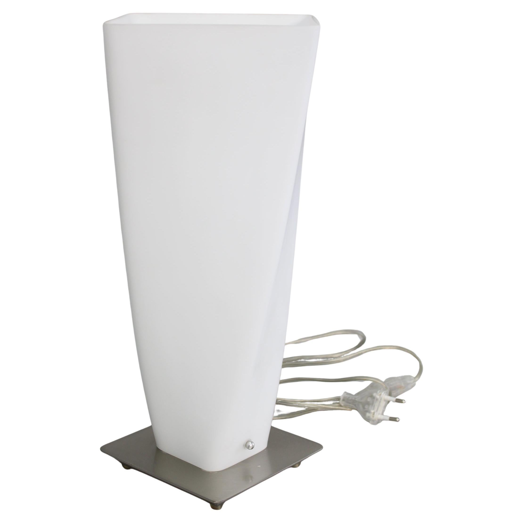 Italian Contemporary Glass Table Lamp by Panzeri, circa 1990s in vendita