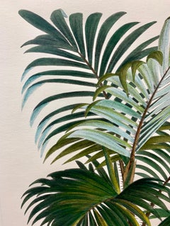 Italian Contemporary Hand Painted Botanical Print "Calamus Lindeni"4 of 6