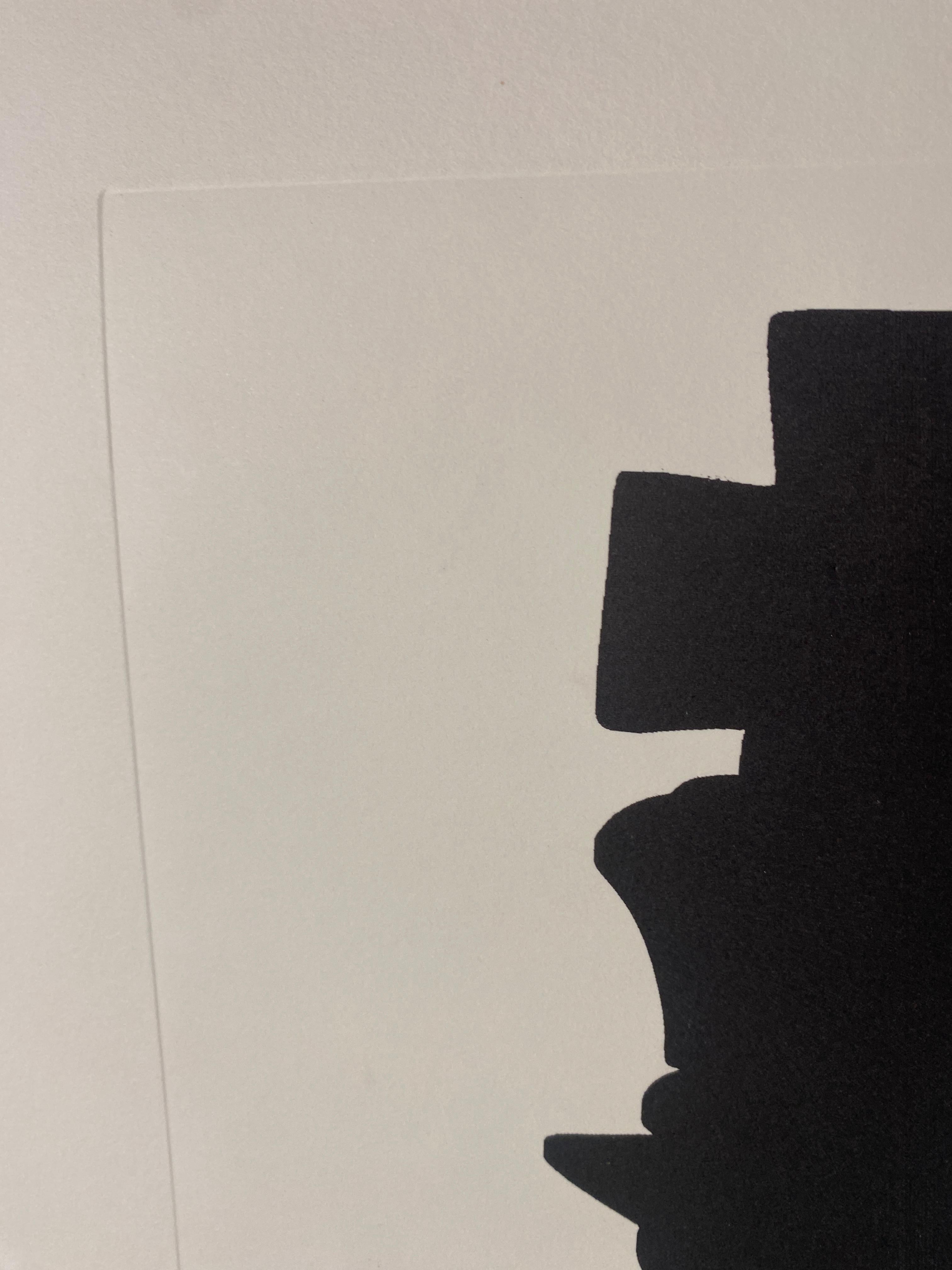 Paper Italian Contemporary Hand Painted Chess Black Silhouette Print 