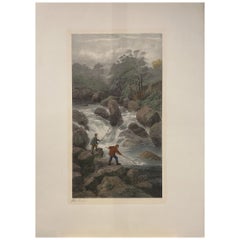 Paisaje italiano contemporáneo pintado a mano Impresión Pesca de George Earl 1 de 2