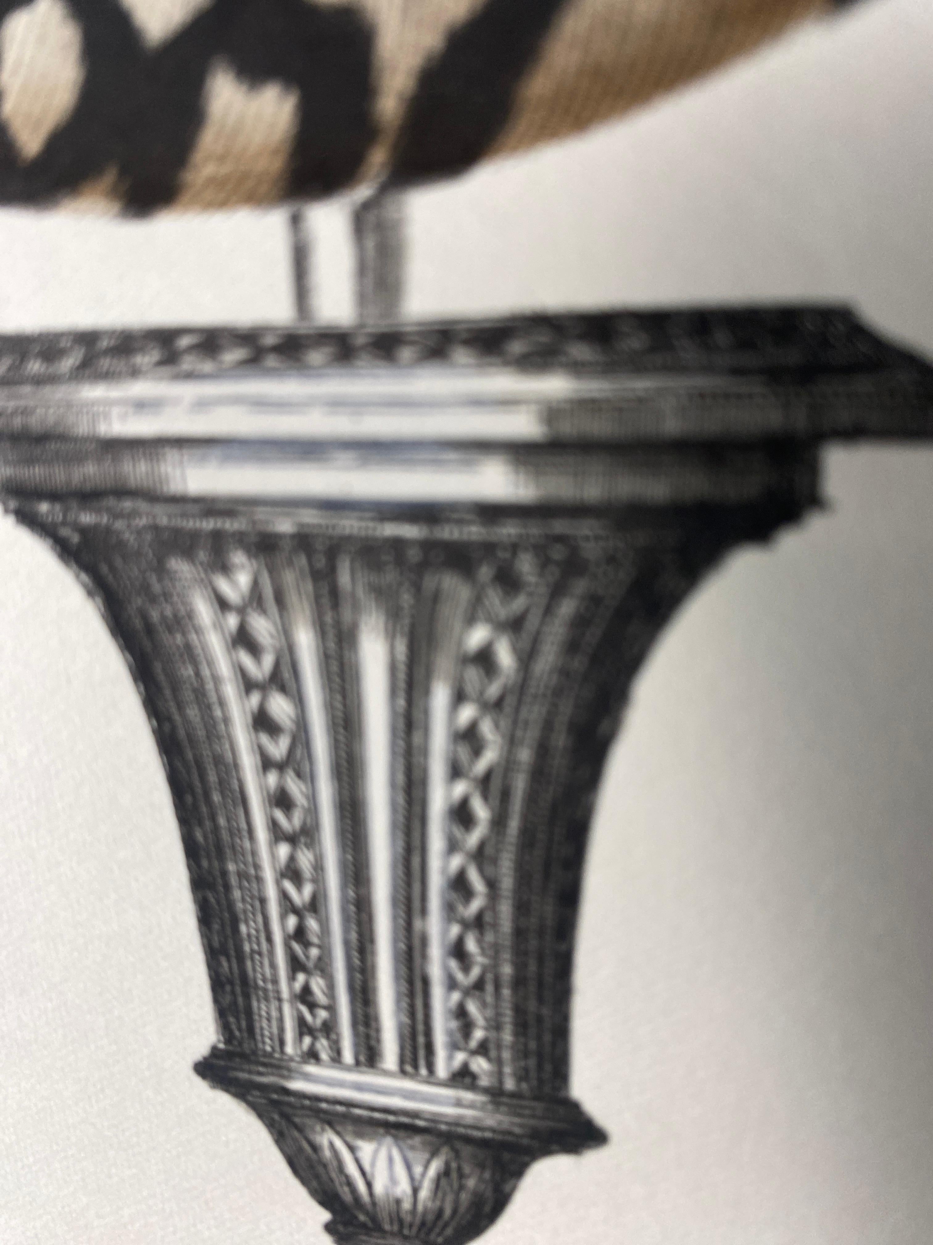 Italian Contemporary Hand Painted Print Marina Candle Holder 