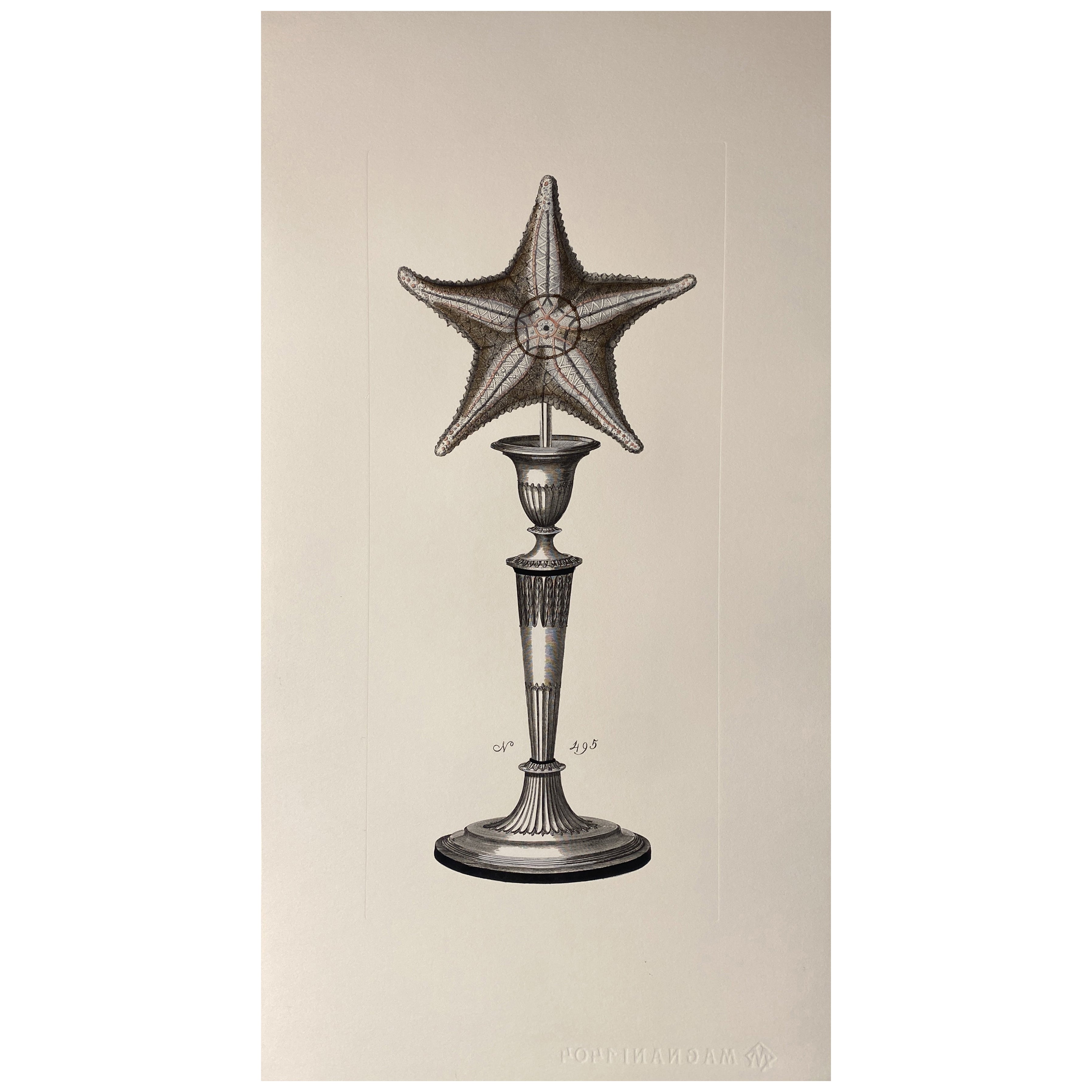 Portacandele Marina in stile contemporaneo dipinto a mano "Starfish" 3 di 3