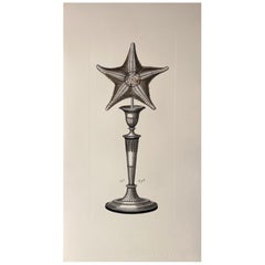 Italian Contemporary Hand Painted Print Marina Candle Holder "Starfish" 3 of 3