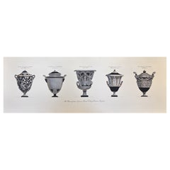 Italian Contemporary HandColored Black Antique Vase Big Composition Print 4 of 4