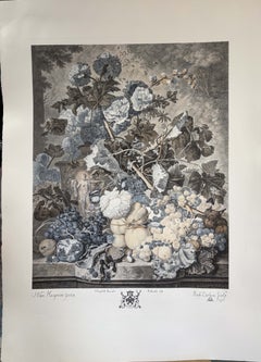 Italian Contemporary HandPainted Blue Indigo Still Life Print 1 of 2