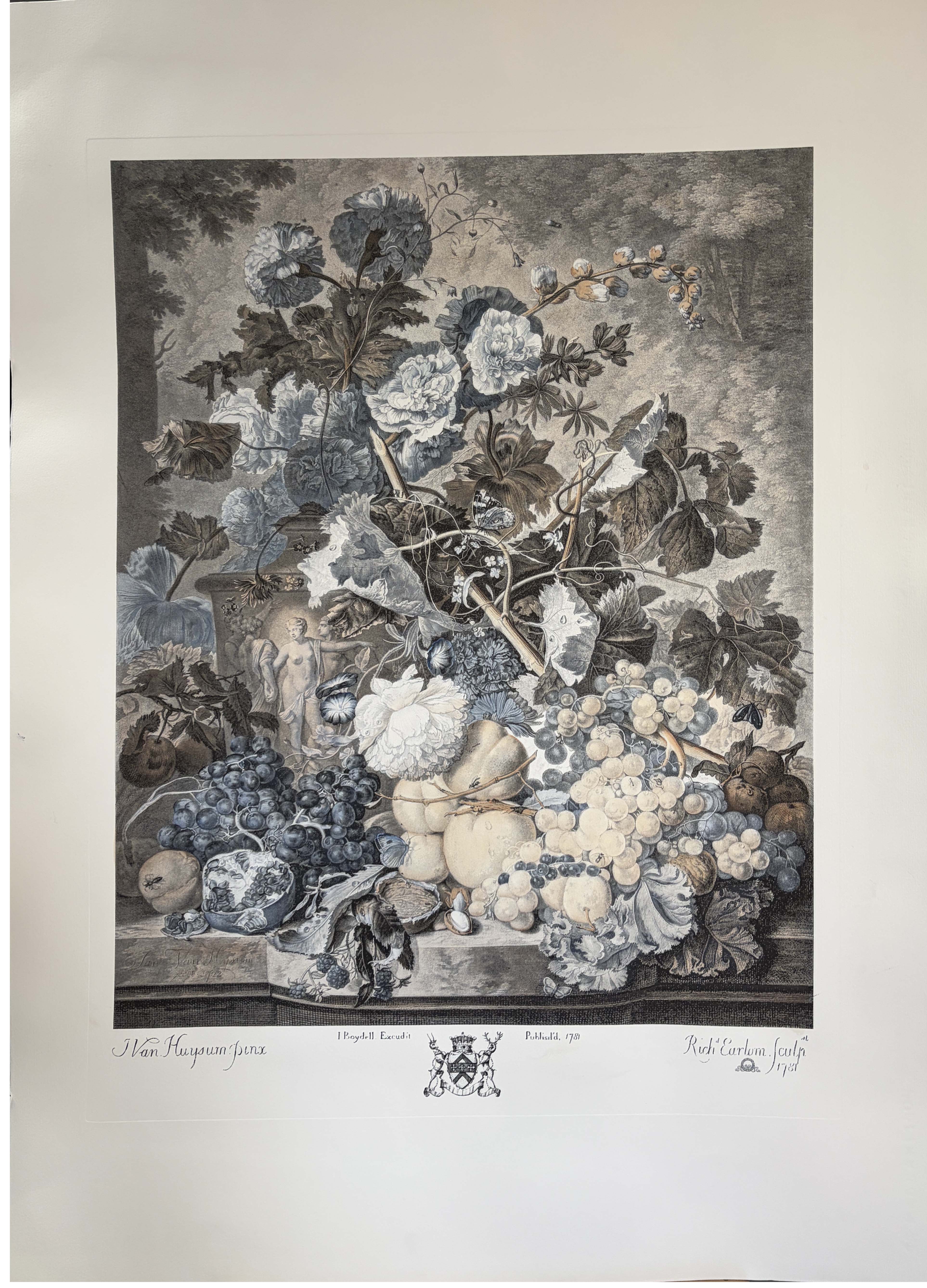 Italian Contemporary HandPainted Blue Indigo Still Life Print 2 of 2