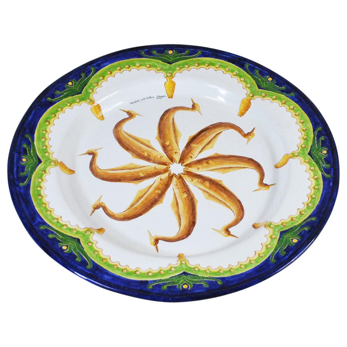 Italian Contemporary Large Ornamental Plate Centerpiece For Sale