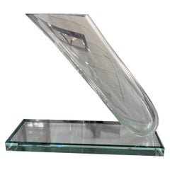 Italian Contemporary Murano Slanted Vase on a base