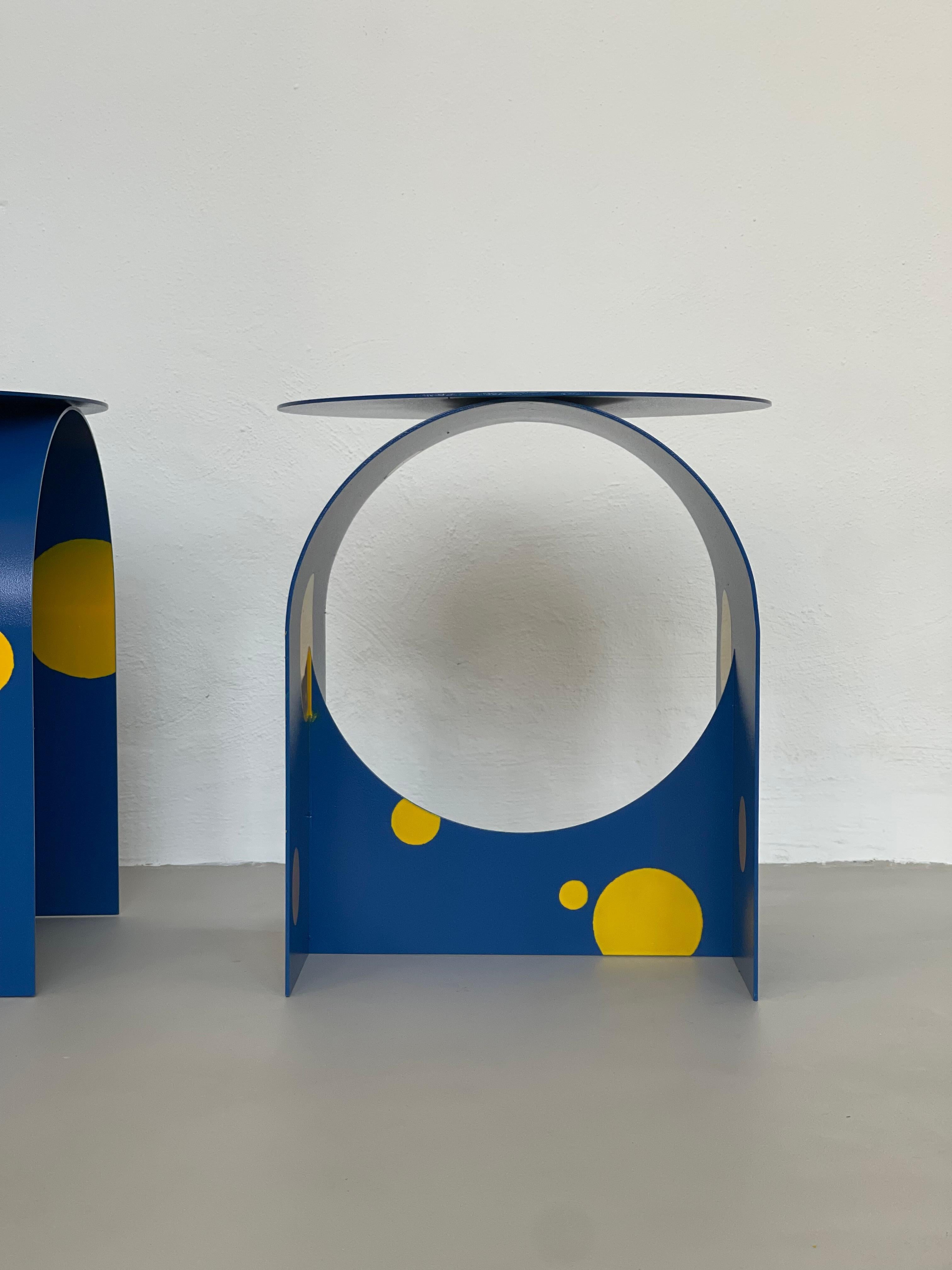 Italian Contemporary Palladium Zero Side Table by Spinzi, Limited Summer Edition For Sale 11