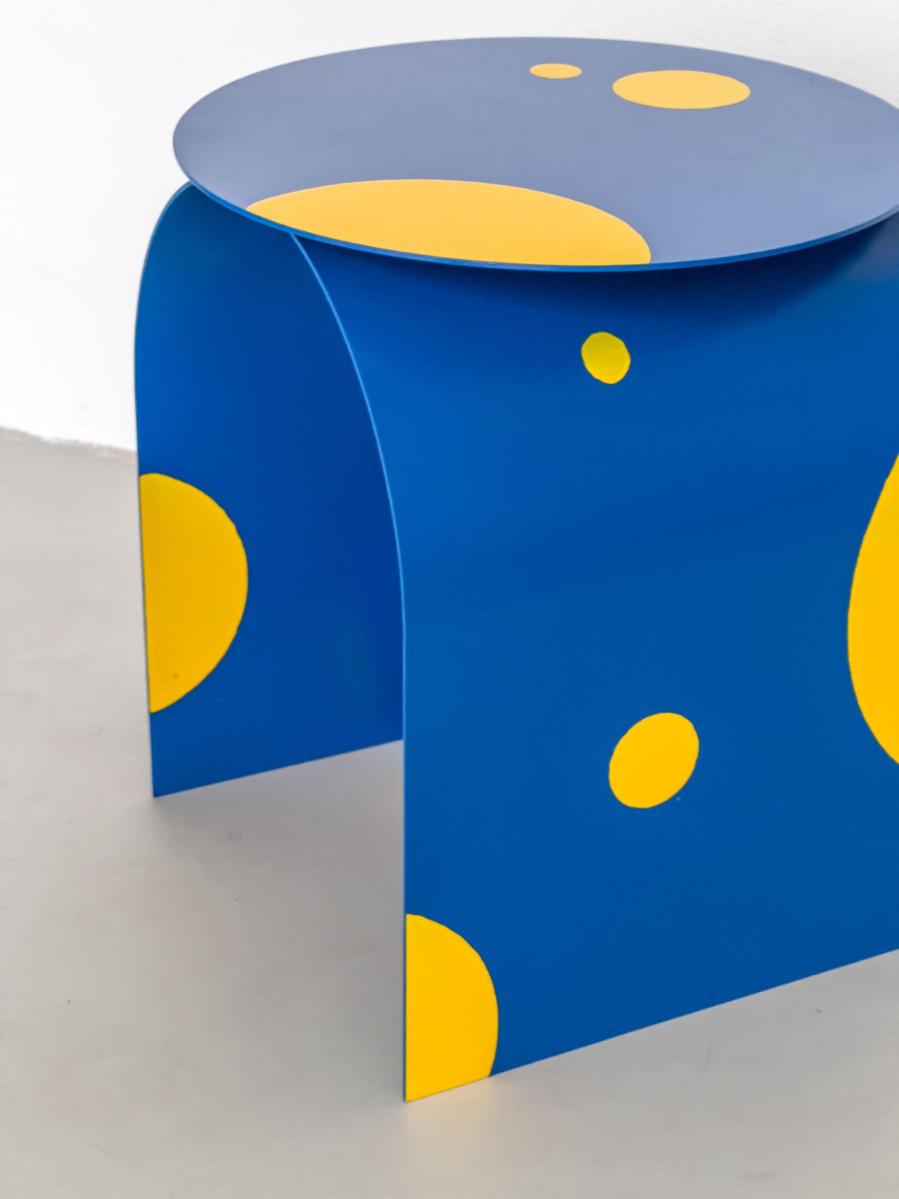 Italian Contemporary Palladium Zero Side Table by Spinzi, Limited Summer Edition For Sale 1