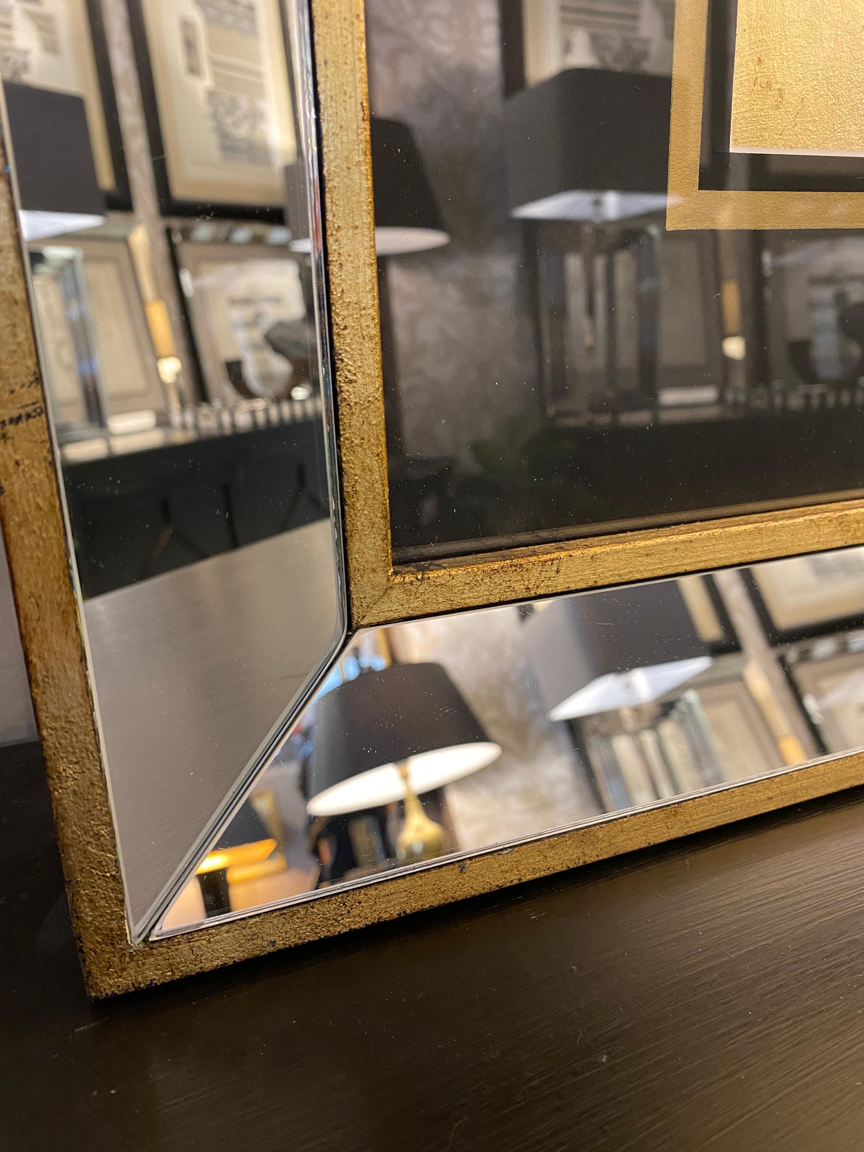 Vaso Romano Italiano Contemporaneo Nero Oro Grande Stampa con Cornice Wood a Specchio 1 di 2 In condizioni Nuovo in vendita a Scandicci, Florence
