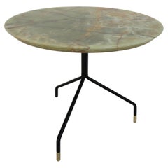 Table basse ronde contemporaine italienne en marbre onyx New Design Capperidicasa