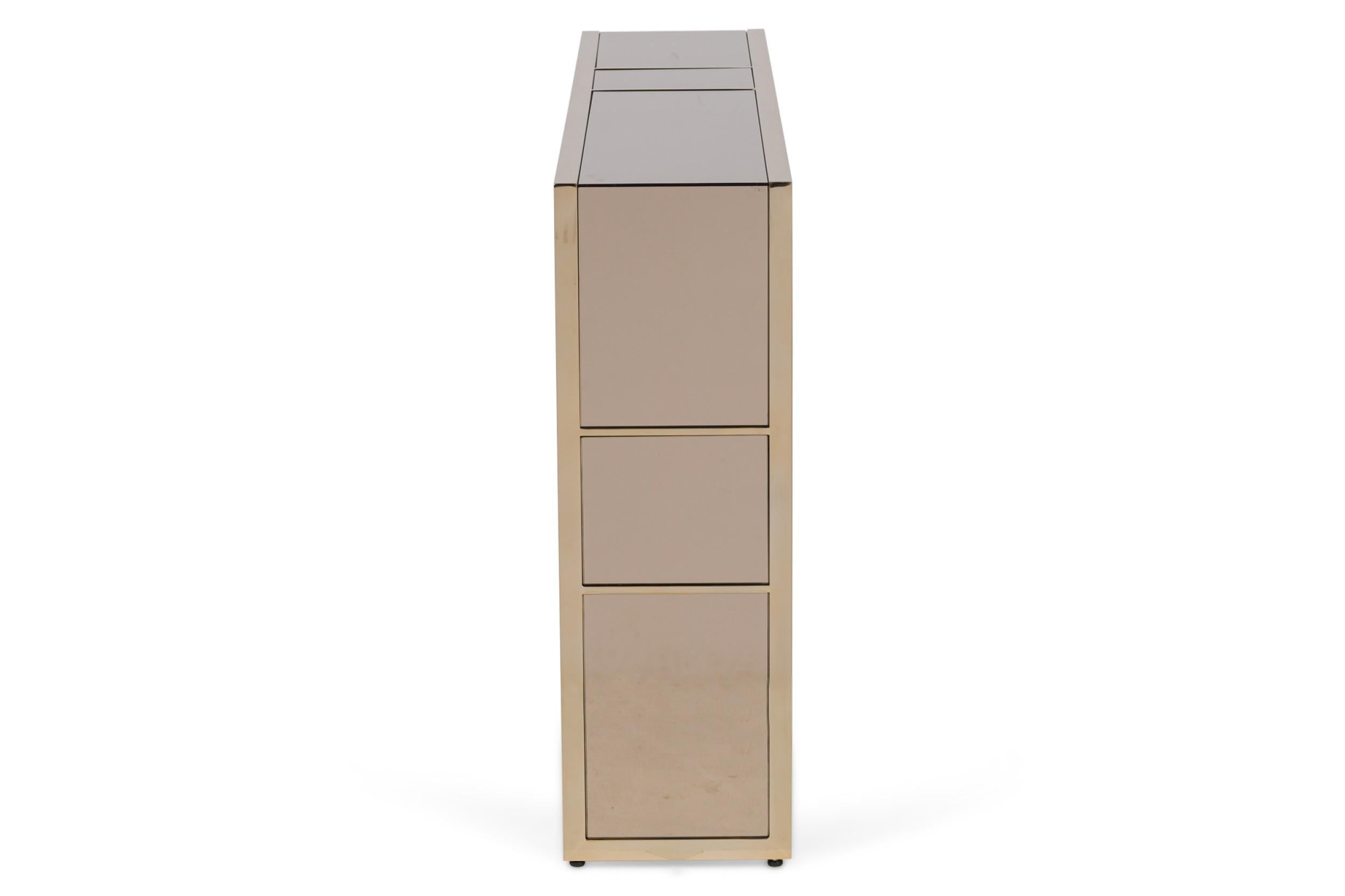 Modern Italian Contemporary Smoked Mirror Console Table For Sale