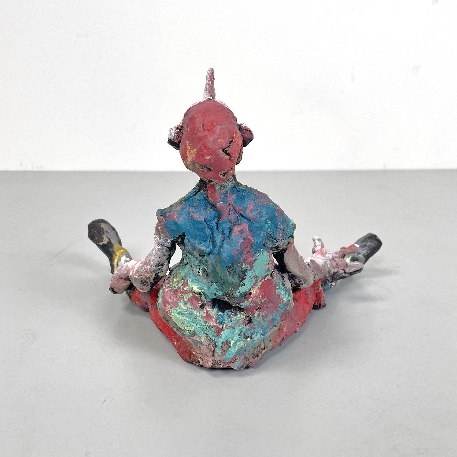 Terracotta Italian contemporary terracotta sculpture of Pinocchio by Alfredo Milani, 2010s