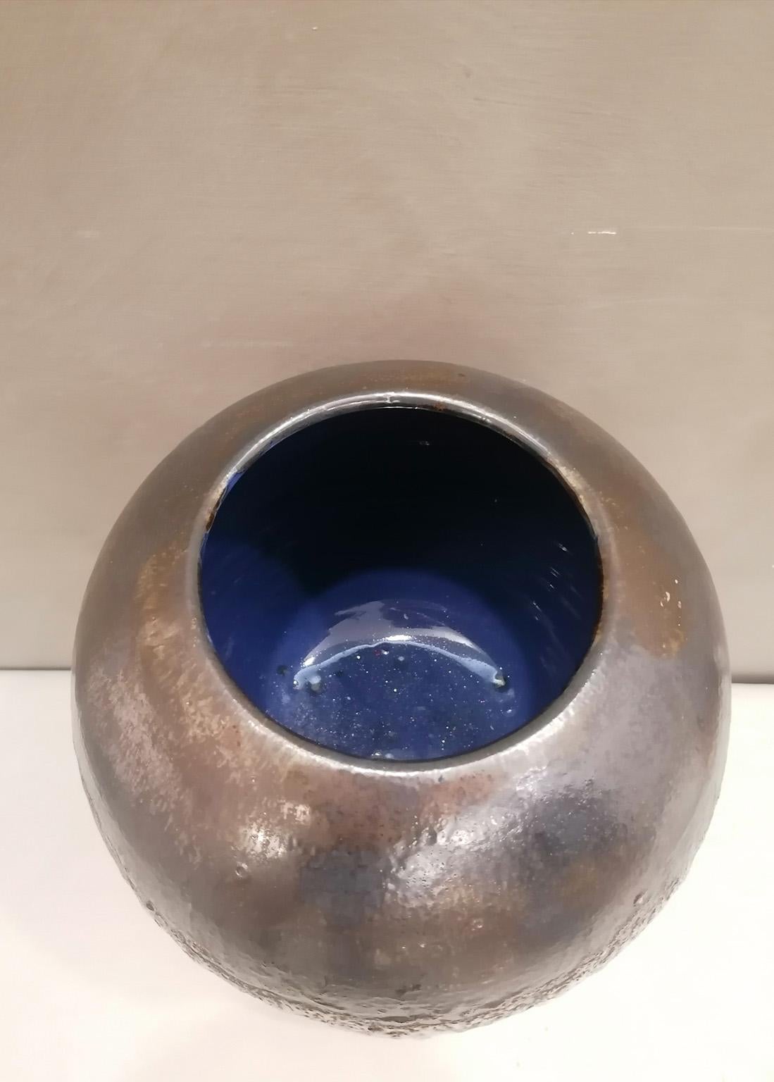 Italian Contemporary Unique Glazed Ceramic Vases with Spherical Shape, Minori 1