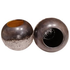 Italian Contemporary Unique Glazed Ceramic Vases with Spherical Shape, Minori