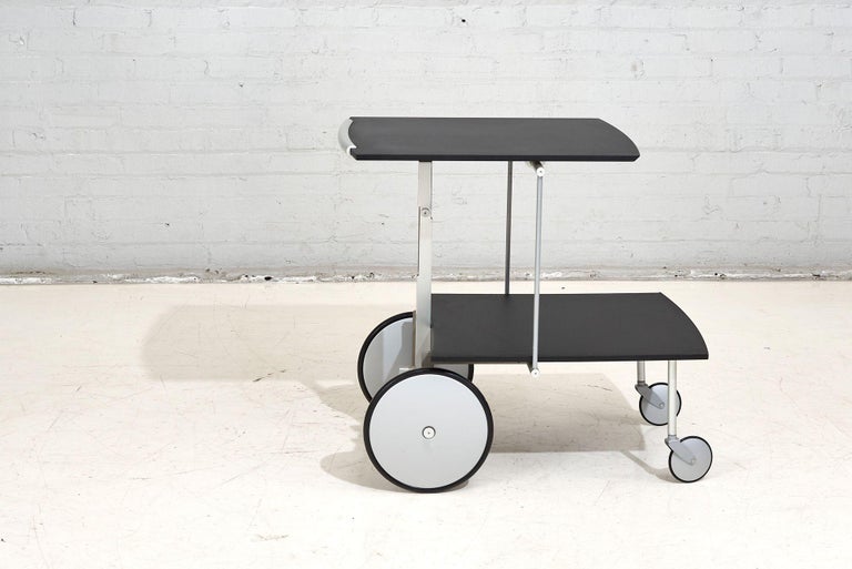 Italian Convertible Bar Cart / Coffee Table, Raul Barbieri for Ycami