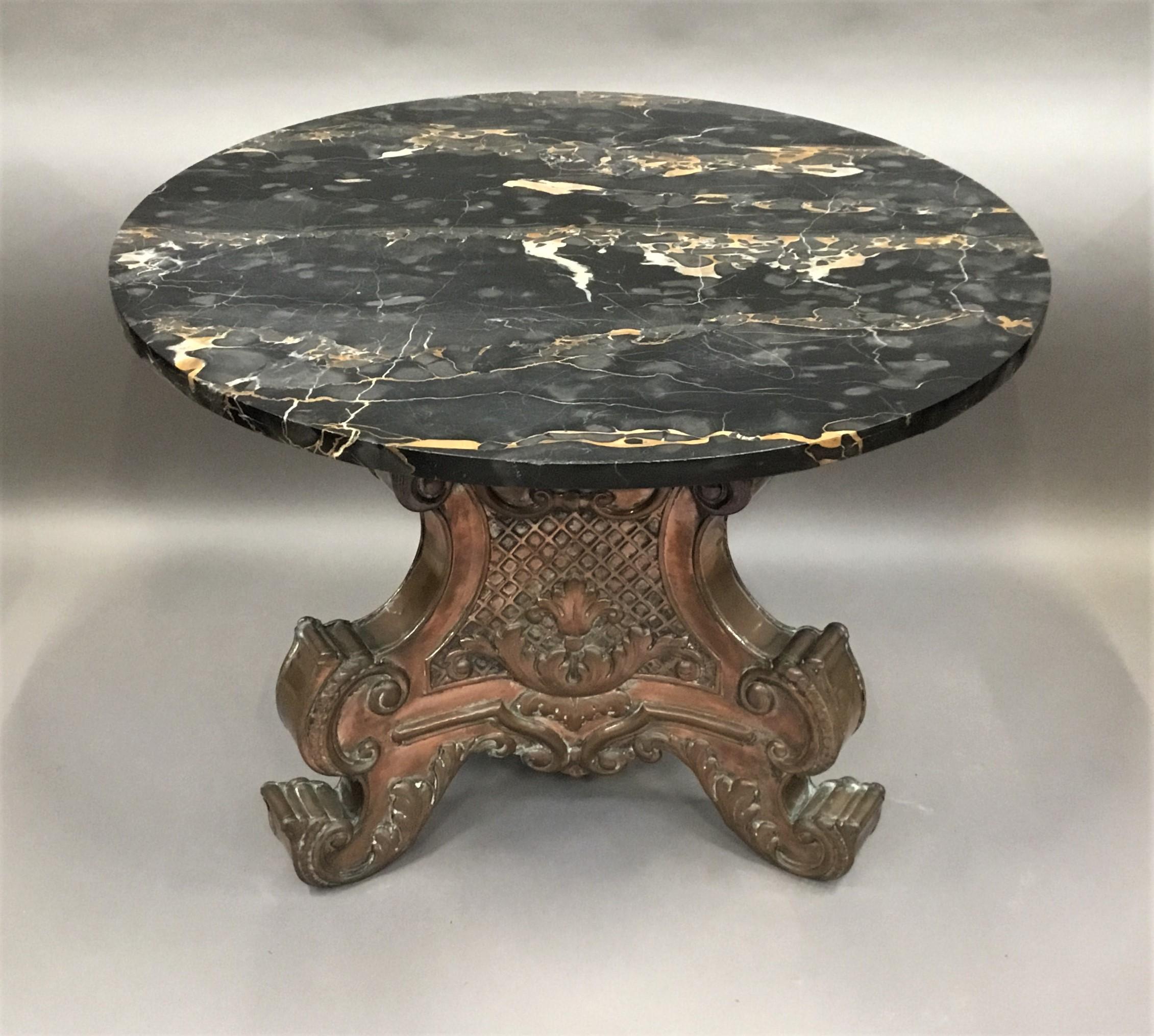Italian Copper and Marble Low Centre Table / Coffee Table B Battioli In Good Condition For Sale In Moreton-in-Marsh, Gloucestershire