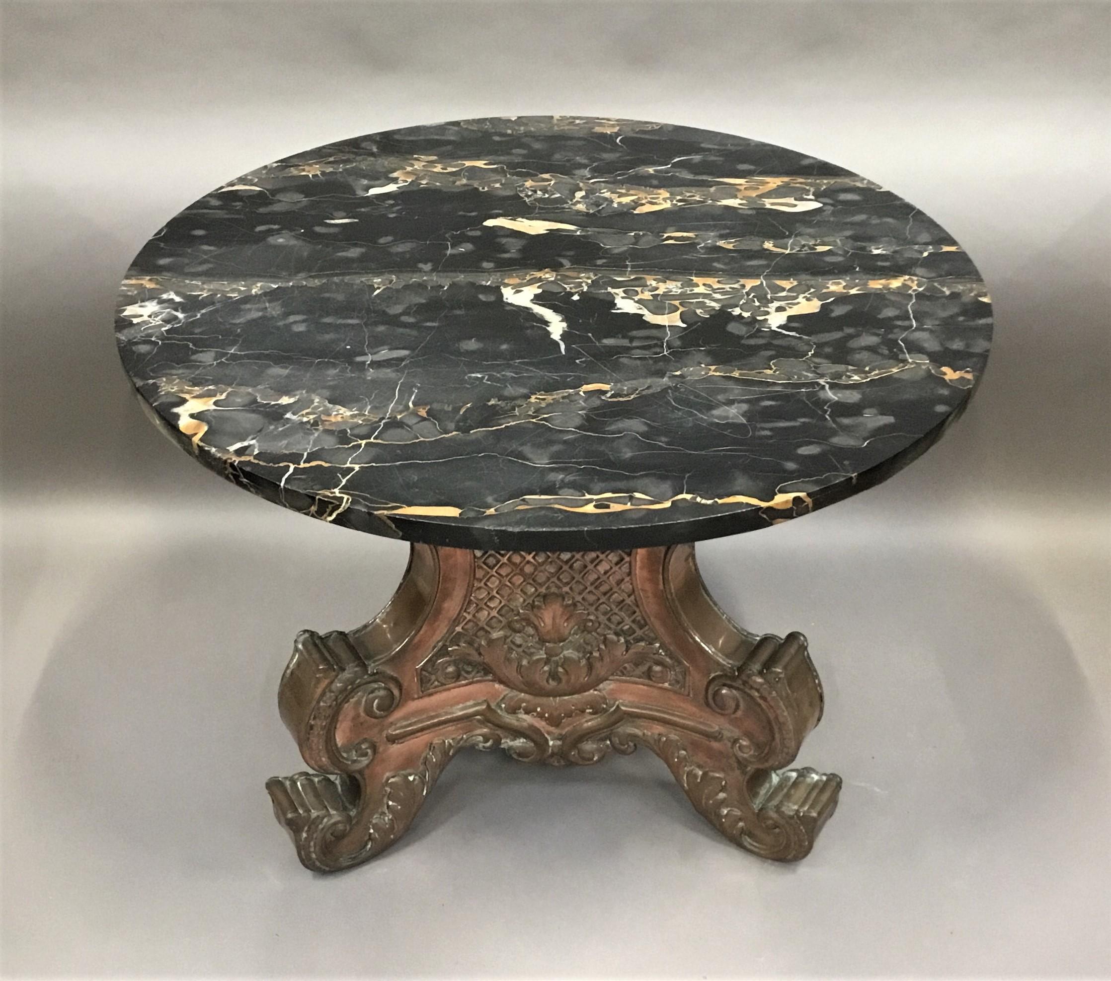 20th Century Italian Copper and Marble Low Centre Table / Coffee Table B Battioli For Sale