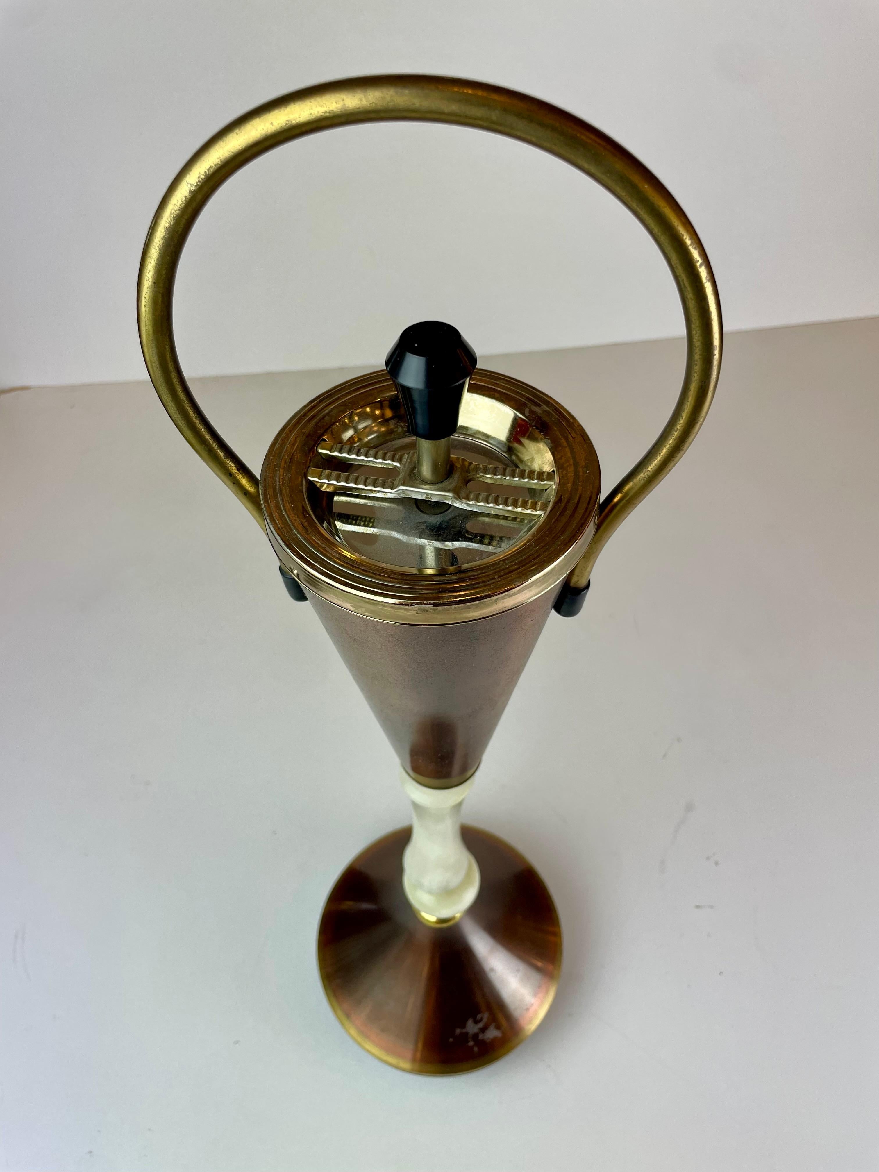 Italian Copper & Brass Ashtray on Foot, 1950s~60’s For Sale 4
