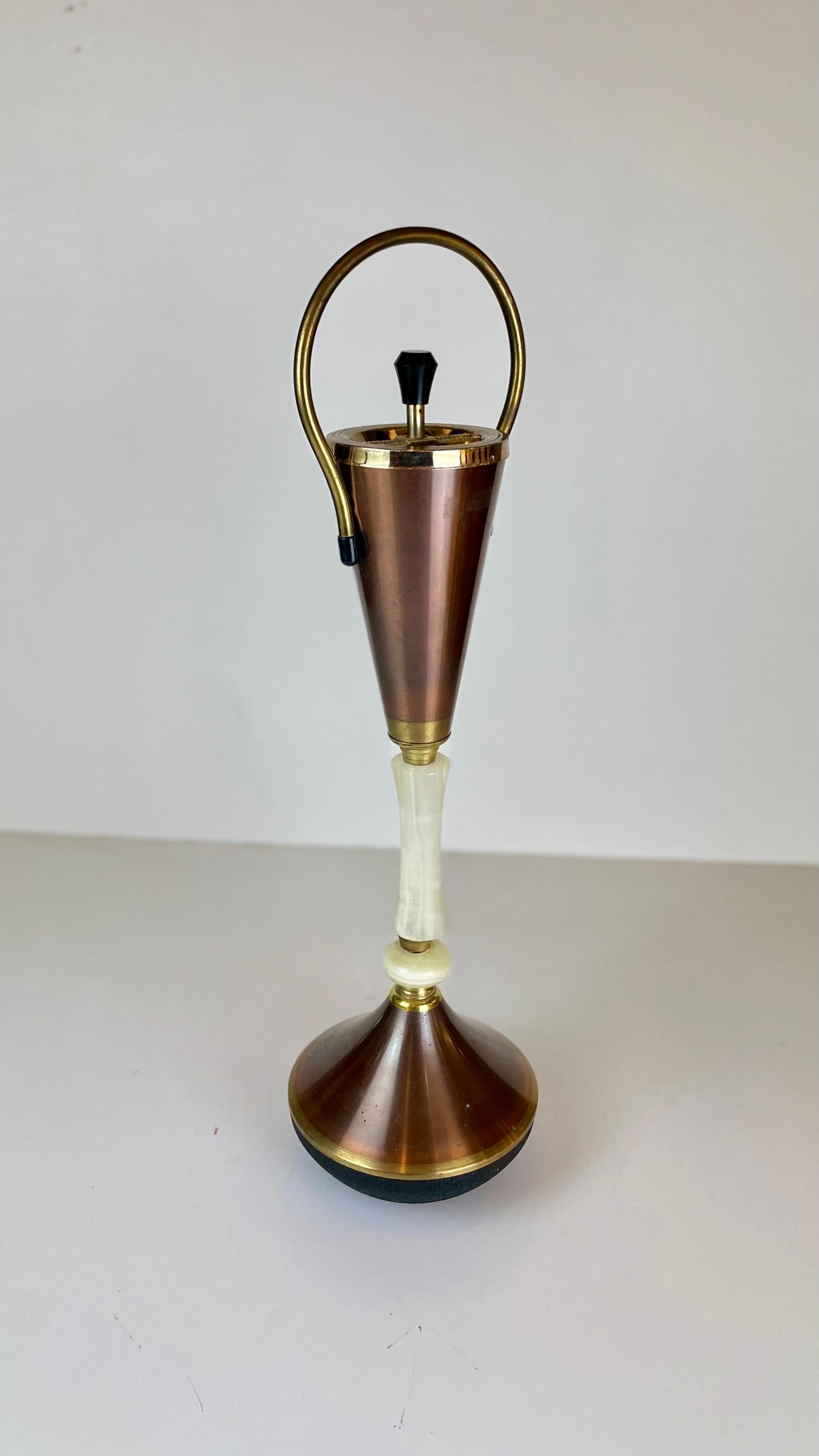 Italian Copper & Brass Ashtray on Foot, 1950s~60’s For Sale 1