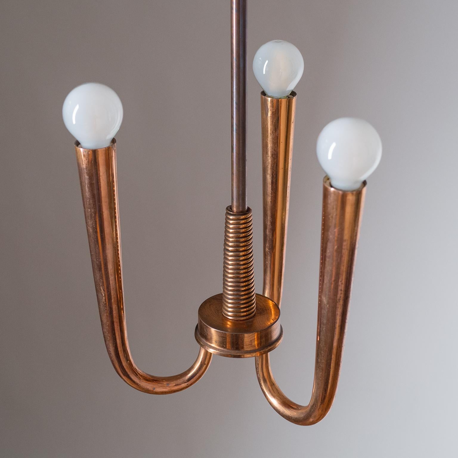 Italian Copper Chandelier, 1930s 2