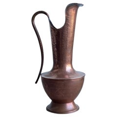 Große italienische Vase aus Kupfer, von Hand gebürstet