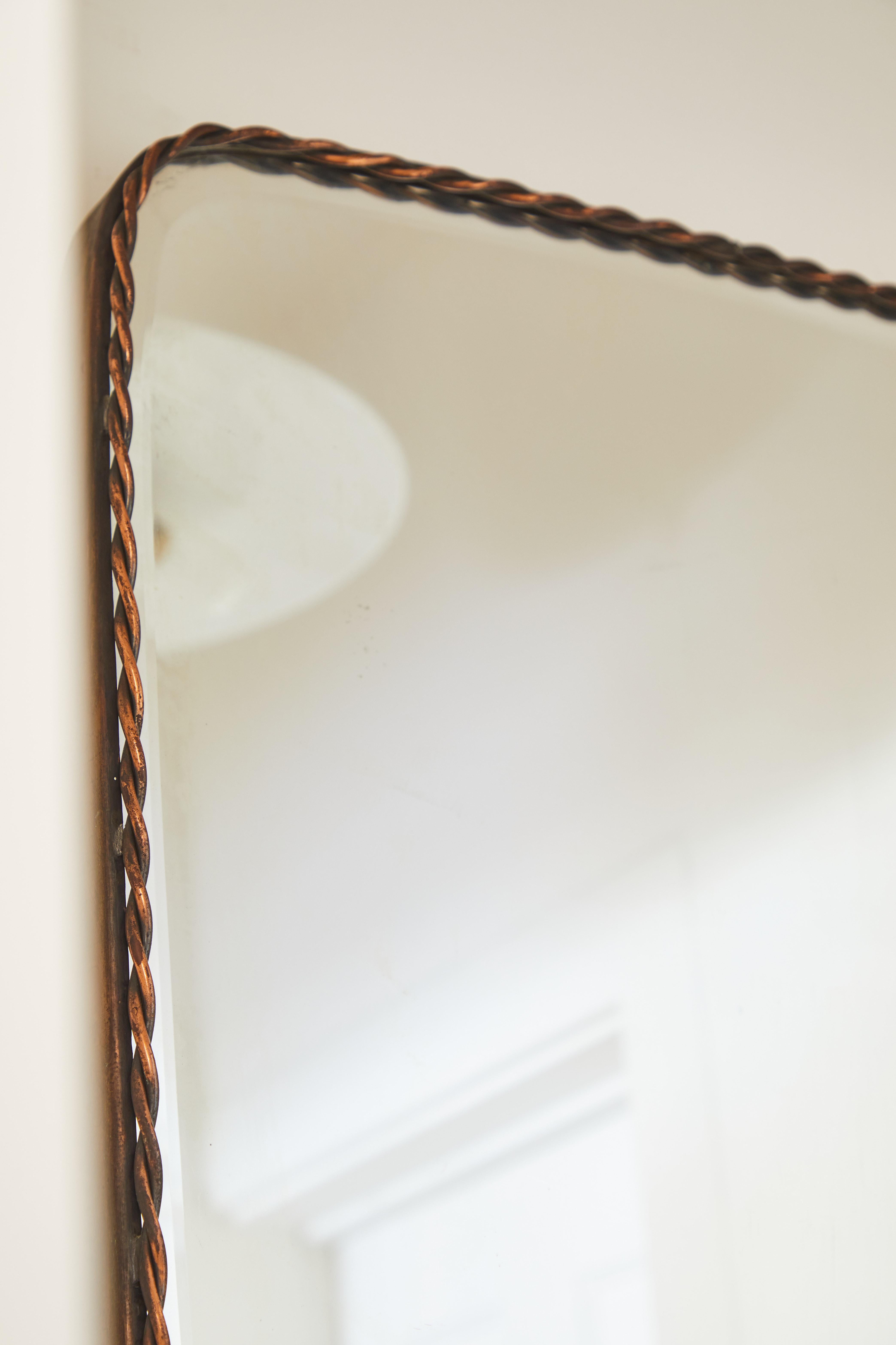 Mid-20th Century Italian Copper Mirror