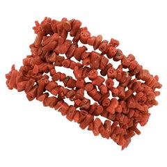 Italian Coral, Multi-Strands Bracelet
