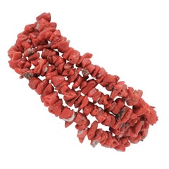 Retro Italian Coral, Multi-Strands Bracelet