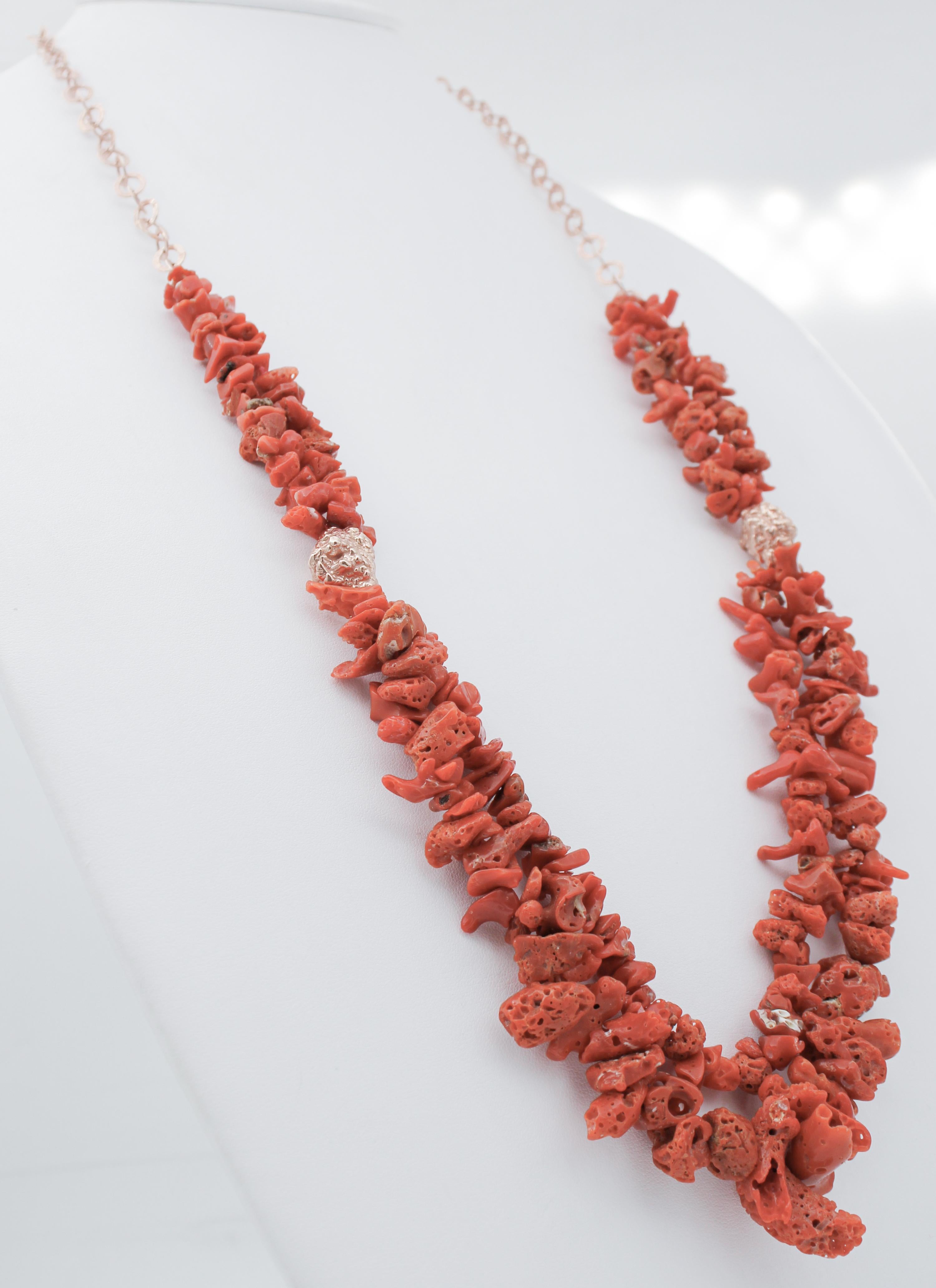 vintage italian coral necklace