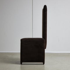 Italian Corduroy Chair Set with Chrome Details by Luigi Saccardo, 1970s