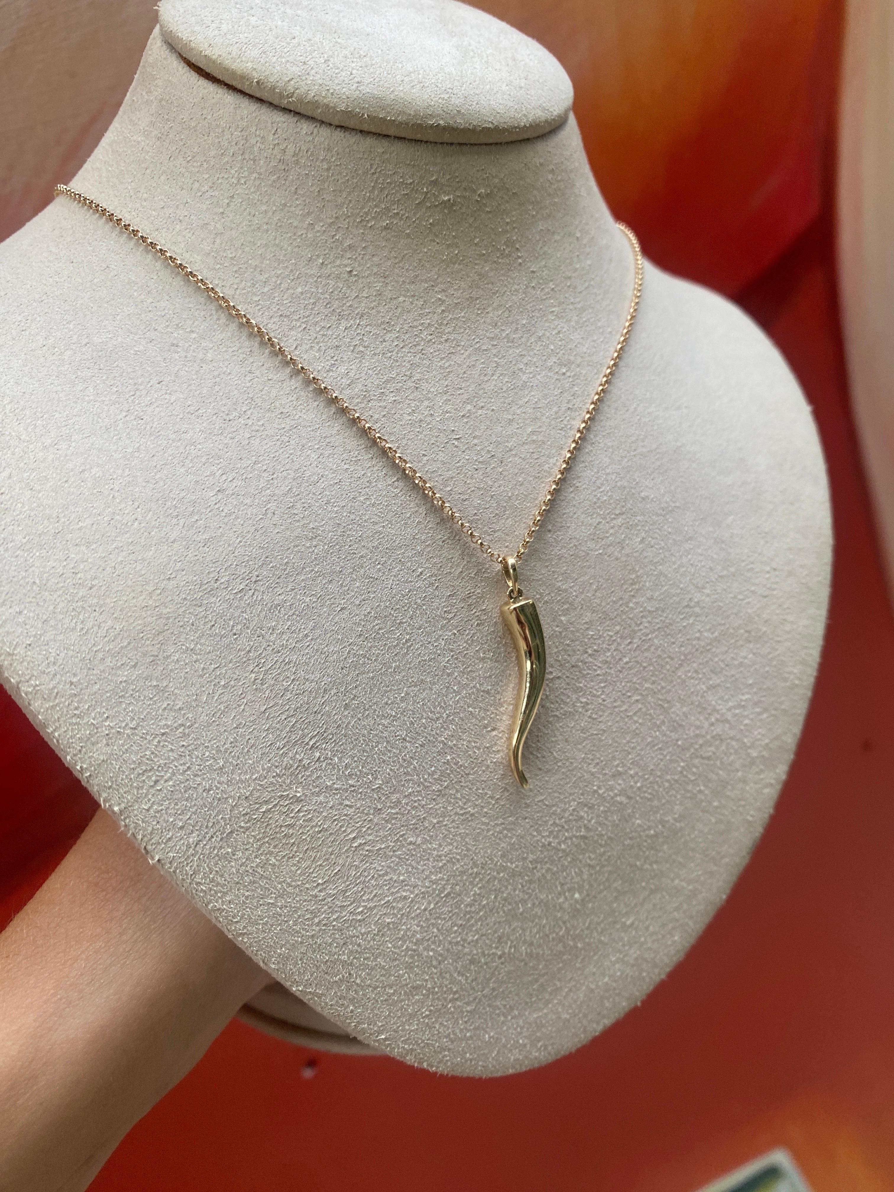 10K Gold Cornicello Italian Horn Pendant With 10K Miami Cuban Chain Necklace  Real 10K Yellow Gold Good Luck Charm 10K Gold Pendant - Etsy