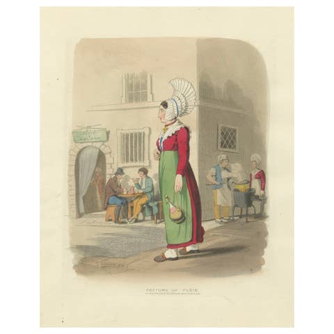 Italian Costume – Woman of Turin in Traditional Dress, 1835