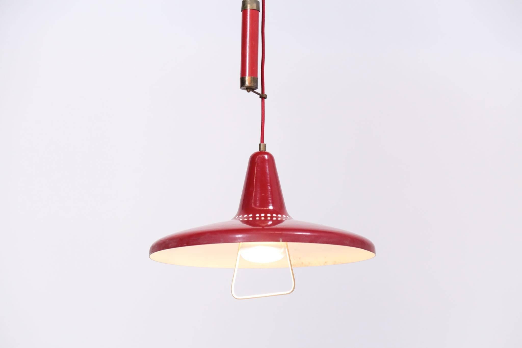 20th Century Italian Counter Balance Pendant Lamp, 1960s, Midcentury