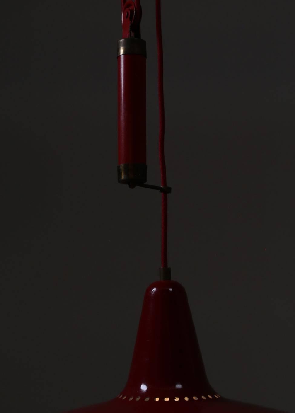 Italian Counter Balance Pendant Lamp, 1960s, Midcentury 3