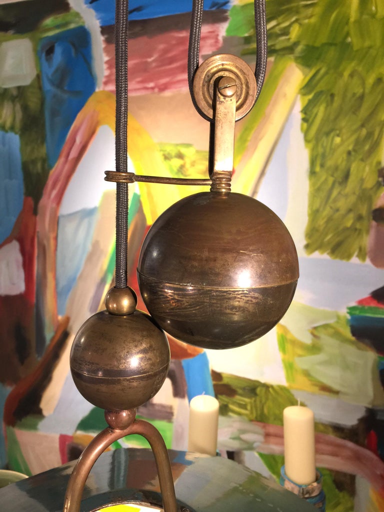 Italian CounterBalance Pendant Light, 1950s at 1stDibs