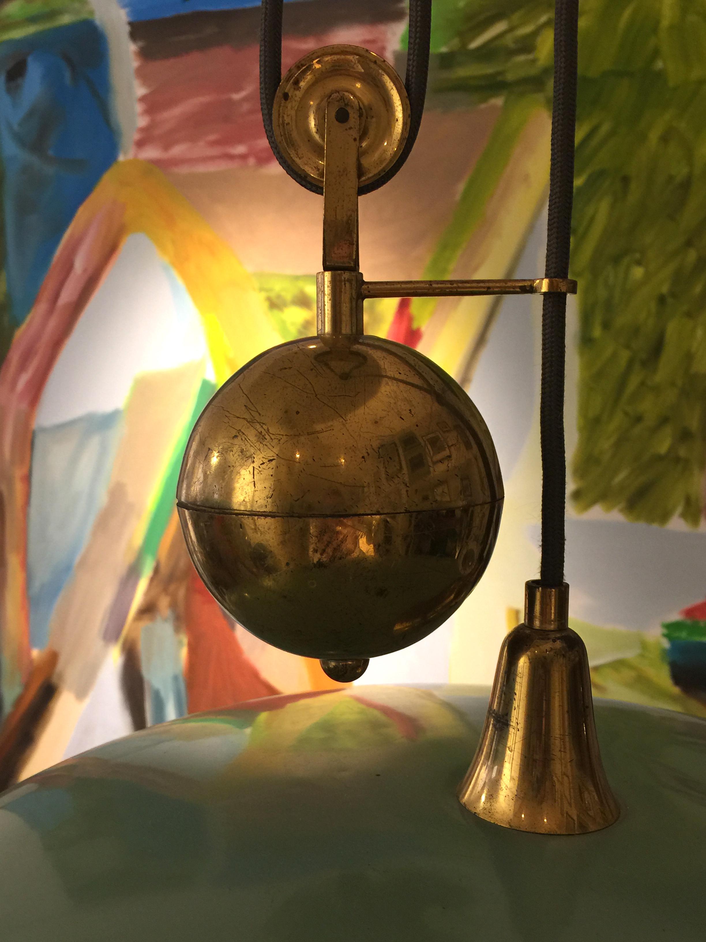 Italian Counter-Balance Pendant Light, 1950s In Good Condition In London, GB