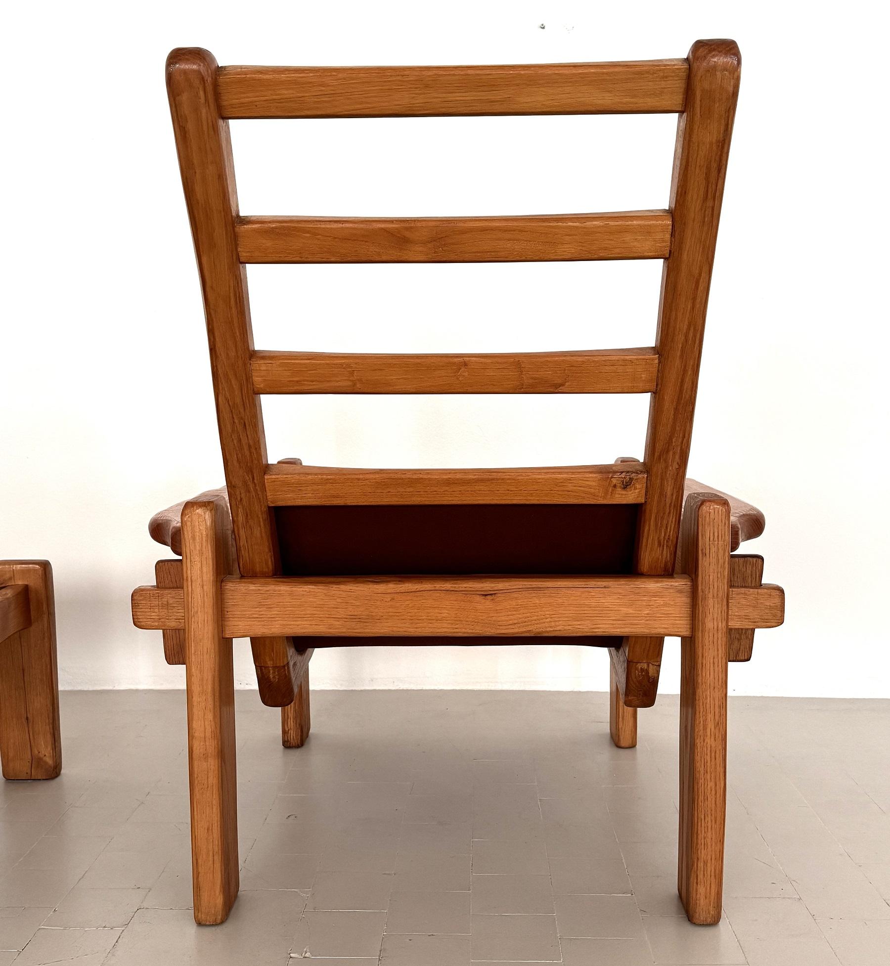 Set da salotto country italiano in quercia massiccia con nuova tappezzeria bouclé, anni '70 in vendita 9