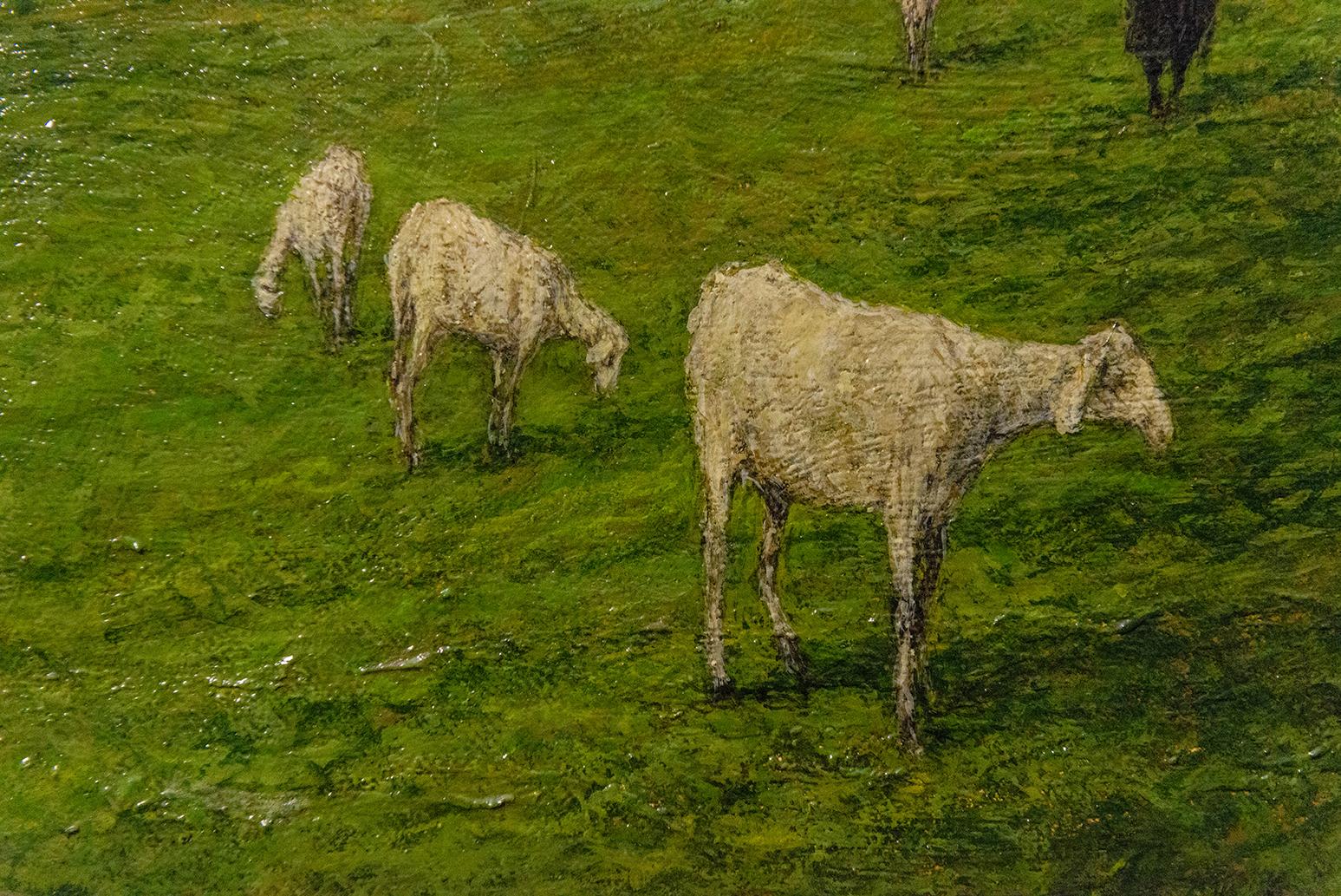 Paysage de campagne italienne avec moutons en pâturage en vente 8