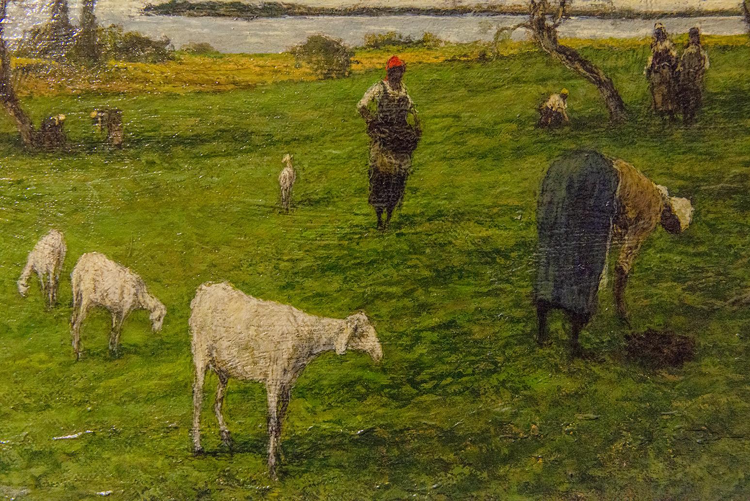 Paysage de campagne italienne avec moutons en pâturage en vente 10