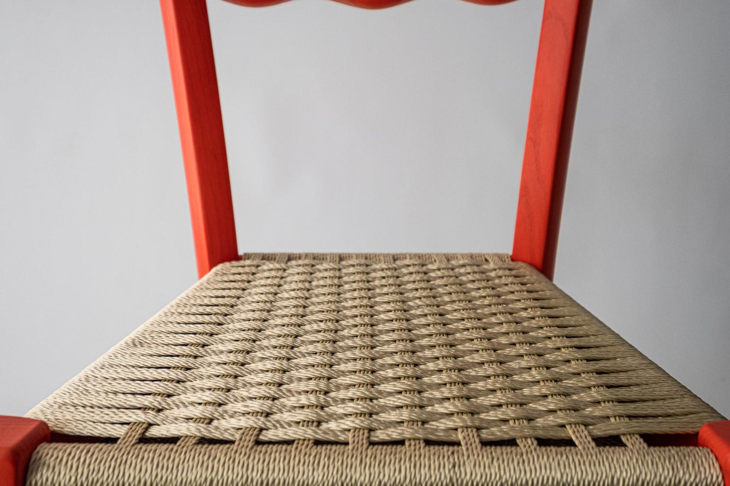 Rope Italian Countryside Wooden Chair 