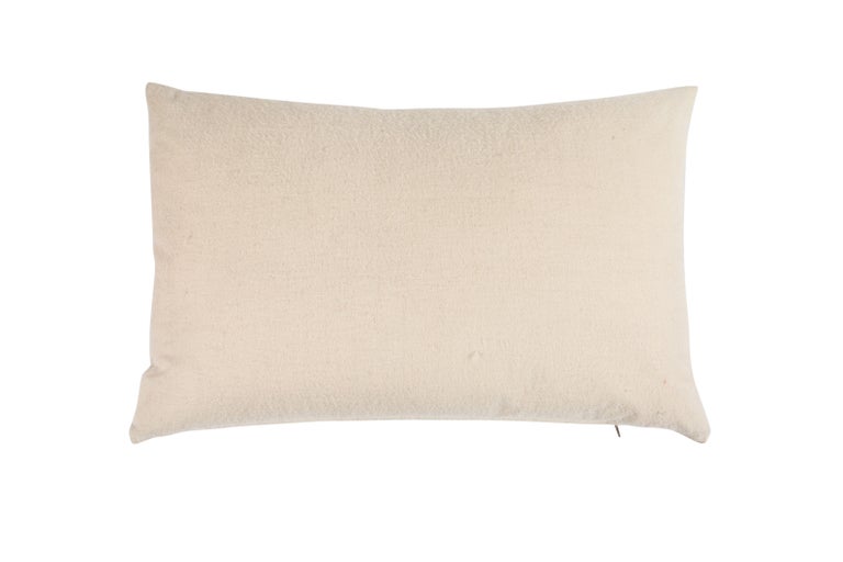 Italian Cream and Putty Cashmere Lumbar Pillow For Sale at 1stDibs