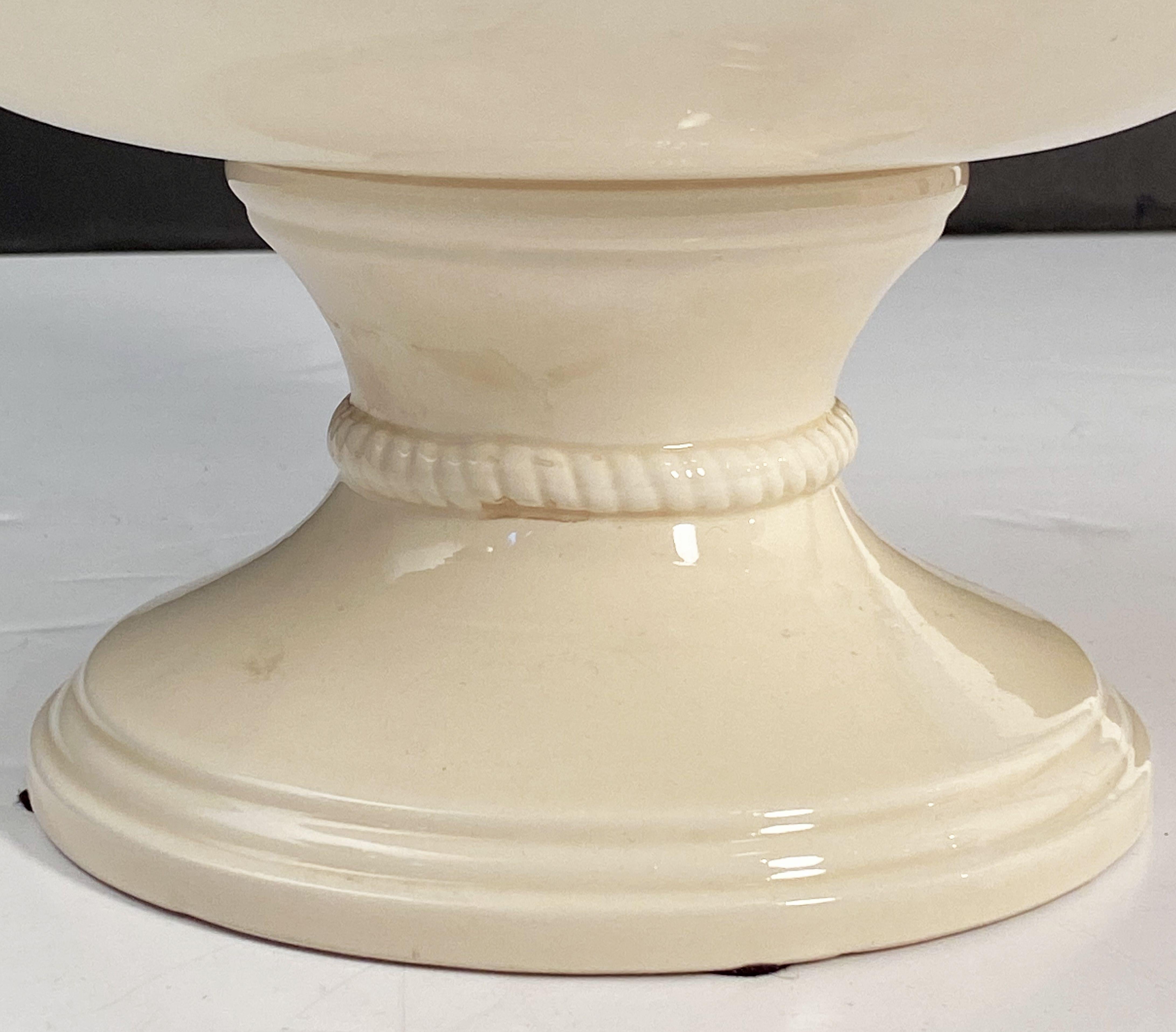 Italian Creamware Tureen or Bowl on Pedestal with Mixed Fruit Topiary Top 3